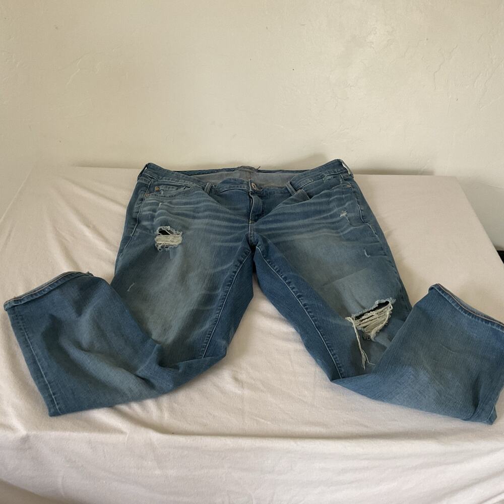 Torrid Jeans 20R Womens Boyfriend Straight Mid Rise Distressed Vintage Stretch
